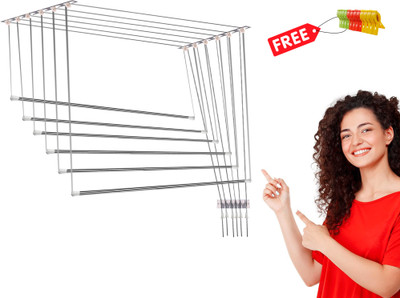 SKP FACTORY Steel Ceiling Cloth Dryer Stand New LX 3 FEET 6 Lines IRON(1 Tier)