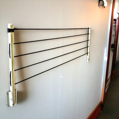 RALVO Steel Wall Cloth Dryer Stand With 50 feet rope / 170 kg load capacity / Best clothes drying stand / 5T-hgr-9(5 Tier)
