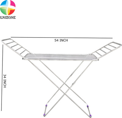 Unizone Steel Floor Cloth Dryer Stand Made Fully Stainless Palang Stand 12 Month Warranty(1 Tier)