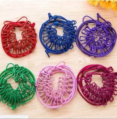 SRIRATANA Multi functional drying clothes rope with 12 clips Nylon Clothesline(2 m)
