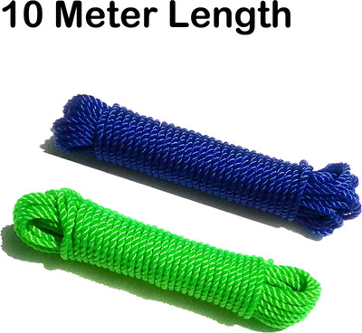 WROSHLER Rope For Both Indoor And Outdoor Purpose - 10 Meter Length - Nylon Retractable Clothesline(10 m)