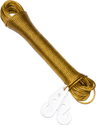 KUBER INDUSTRIES PVC Coated Laundry Cloth Drying Rope with 2 Hooks|20 MTR|Multicolor Plastic Retractable Clothesline(20 m)