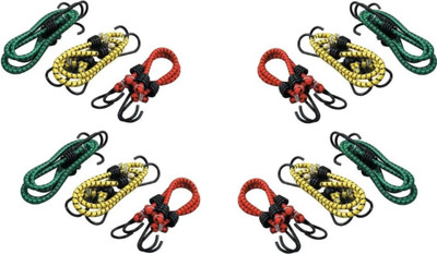angasree Elastic Bungee CordBungee Rope Luggage Strap Set of 12 Nylon Retractable Clothesline(5 m)