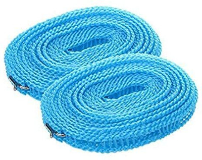 Myfashionstreet Clothes Washing Line Drying Nylon Rope with Hooks Nylon Retractable Clothesline(10 m)