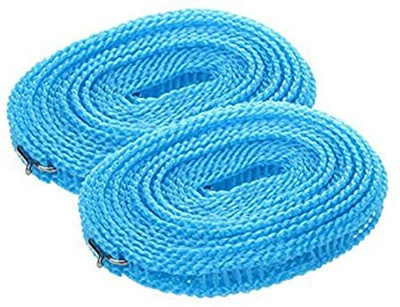 MSclassy CLOTHESLINE DRYING NYLON ROPE WITH HOOKS Nylon Retractable Clothesline(5 m)