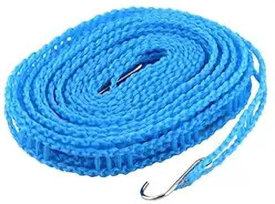 Purple Dust 5 Meters Windproof Anti-Slip Clothes Drying Rope with Hooks Nylon Retractable Clothesline(5 m)