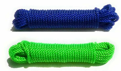 HETIZEM Multicolor Nylon Rope for Cloth Hanging or Rope(2 Pieces)10 Meters each Nylon Retractable Clothesline(10 m)