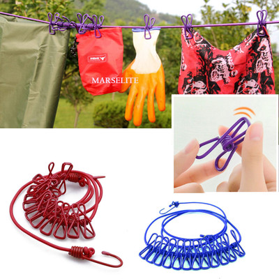 MARSELITE Cloth Drying Rope (2 PACK) Portable Travel Clothes line Indoor Outdoor use Rassi Iron Retractable Clothesline(10 m)
