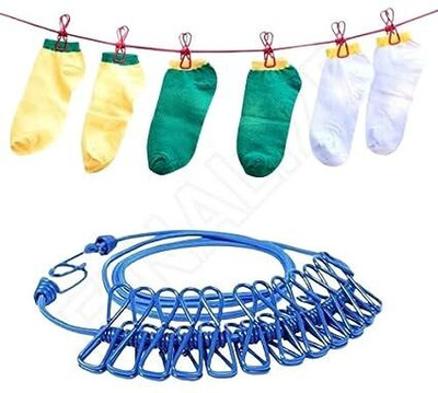 Shopeleven Drying Hanger Laundry Accessories Plastic Retractable Clothesline(1.8 m)