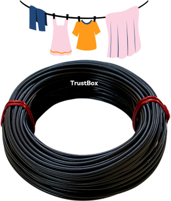 trustbox Rope Wire for Cloth Drying & Hanging Clothes-Heavy Gauge-No Sagging-Rust Proof Iron Clothesline(22 m)