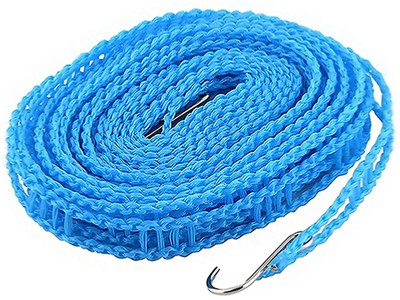 Nivrutti Windproof Clothes Drying Rope l Nylon Hook Laundry Hanging Line Set of 1( 5mtr ) Nylon Retractable Clothesline(5 m)