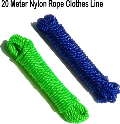 WROSHLER Rope For Both Indoor And Outdoor Purpose - 20 Meter Length - Nylon Retractable Clothesline(20 m)