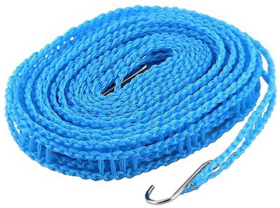 Nivrutti Windproof Clothes Drying Rope l Nylon Hook Laundry Hanging Line Set of 1( 5mtr ) Nylon Retractable Clothesline(5 m)