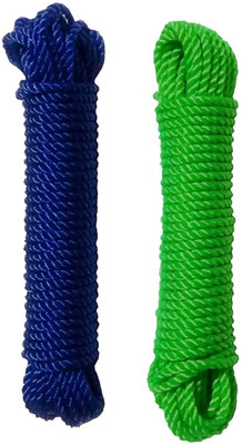 Prettify 2 Nylon/Plastic Rope, 10 Meters Cloth Hanging Rope, Rope for Clothes Drying Nylon Retractable Clothesline(10 m)