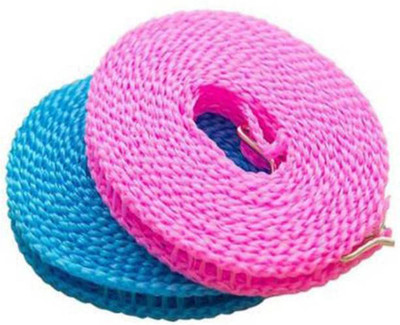 Ayyappantraders Ayyappan Traders Windproof Anti-Slip Clothes Washing Line Nylon Rope 5 Meters Nylon Retractable Clothesline(5 m)
