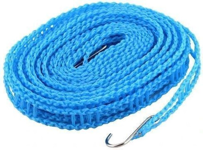 Hirparas Tech Enterprise Drying clothes Rope with Hooks Nylon Clothesline(5 m)
