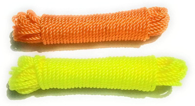 Prettify 2 Nylon/Plastic Rope, 10 Meters Cloth Hanging Rope, Rope for Clothes Drying Nylon Retractable Clothesline(10 m)