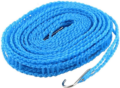 Nivrutti Windproof Clothes Drying Rope l Nylon Hook Laundry Hanging Line Set of 1( 5mtr ) Nylon Retractable Clothesline(5 m)