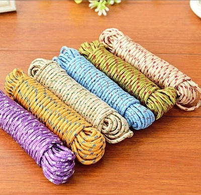 MAAGHI 10 Meter Cloth Drying Nylon Retractable Rope 2 Bundle in Each Pack ( Pack of 1 ) Nylon Retractable Clothesline(10 m)