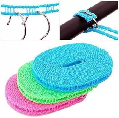 HOFAEL Portable Windproof Non-Slip Clothes Line Nylon Clothesline(10 m)