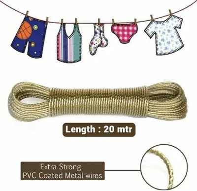 KSHUP Polypropylene, Iron Clothesline(20 m)
