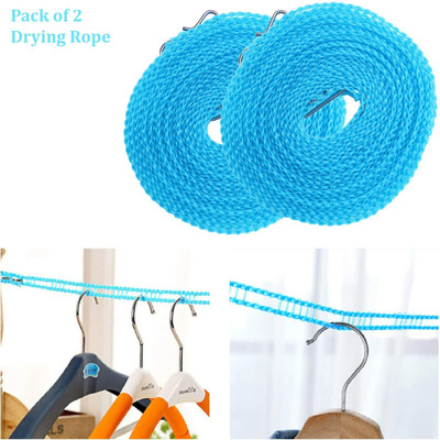 SYGA Set of 2 Clothes Lines Windproof Laundry Line Rope Nylon Clothesline(5 m)