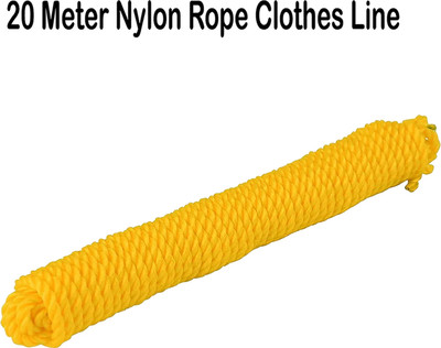 WROSHLER Rope For Both Indoor And Outdoor Purpose - 20 Meter Length - Nylon Retractable Clothesline(20 m)