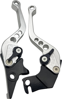 Moto Powerz Long Brake Clutch Lever For Bajaj Pulsar 200 NS DTS-i(silver)