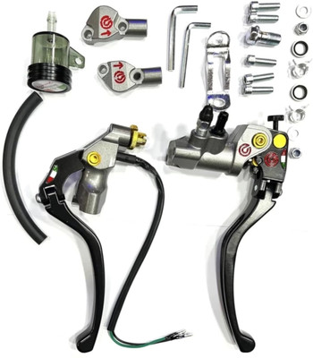 RKDBIKE Brake Lever For Honda, BMW, Bajaj, TVS, Kawasaki Dominar 400, Ninja 650, Ninja 300(Black and grey)