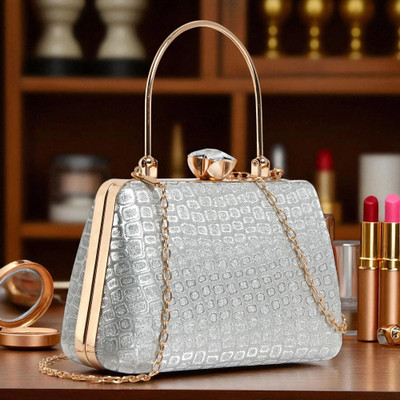 apery Party Silver  Clutch