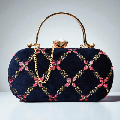 FOR THE BEAUTIFUL YOU Party Blue  Clutch