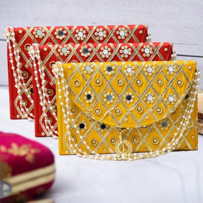 KUBER INDUSTRIES Casual Multicolor  Clutch(Pack of: 3)