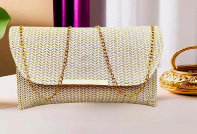 JIVON White Sling Bag net sling