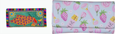 Sunesh Creation Casual Peach, Green  Clutch