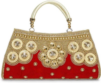 yuvika handicraft Party Red  Clutch