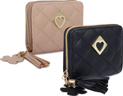 NFI essentials Casual Cream, Black  Clutch(Pack of: 2)