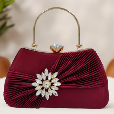 troveo Party Maroon  Clutch