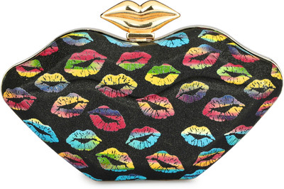 Tooba Handicraft Party Black, Red  Clutch