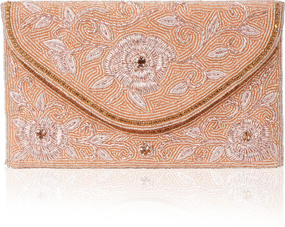 Misha Casual, Formal, Party Beige  Clutch