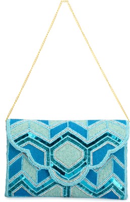 HimalayaHandicraft Casual, Party, Party Blue  Clutch