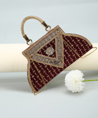 NORVE Party Maroon  Clutch