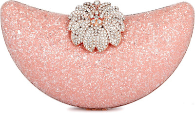 Tooba Handicraft Party Peach  Clutch