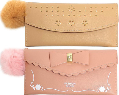 Mahabal Casual, Party, Formal Cream, Beige  Clutch(Pack of: 2)