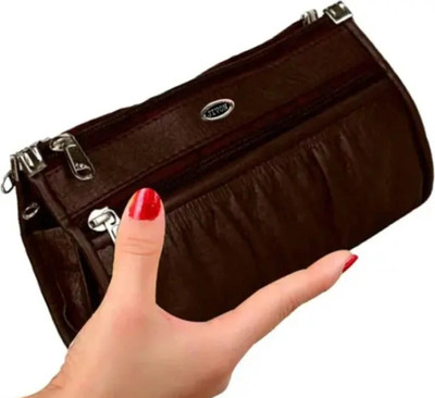 FLIKKER Casual, Formal, Party, Sports Brown  Clutch