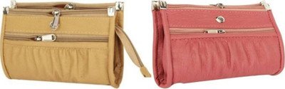BABERWAL ENTERPRISES Casual, Formal, Party, Sports Pink, Beige  Clutch(Pack of: 2)