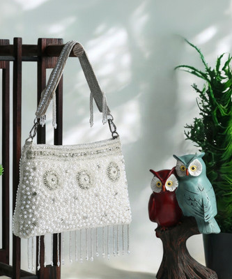 Exotic Party Silver  Clutch