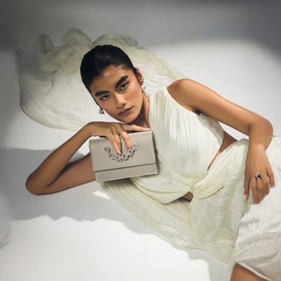 LINO PERROS Party Beige  Clutch