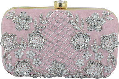 Tooba Handicraft Party Pink  Clutch