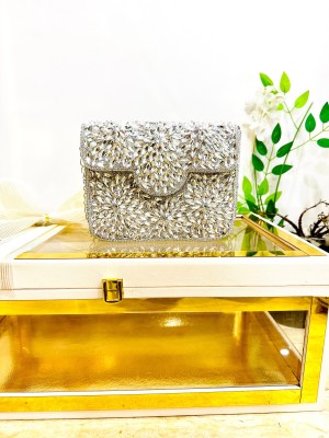 CHINEYA Party Silver  Clutch