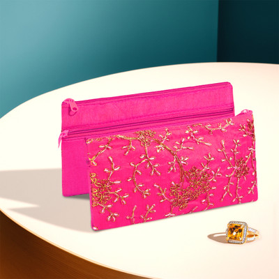 KUBER INDUSTRIES Casual Pink  Clutch